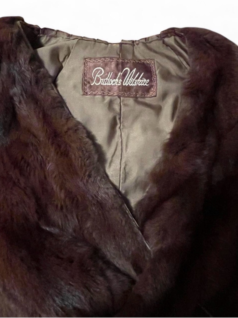 Vintage Bullocks Wilshire Genuine Mink Fur Shoulder Wrap Capelet Stole O/S